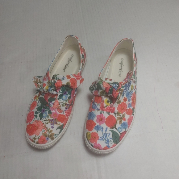 COMFORTVIEW Women's Floral Print Multicolor Slip-on Sneakers Size 8.5M - Picture 3 of 9